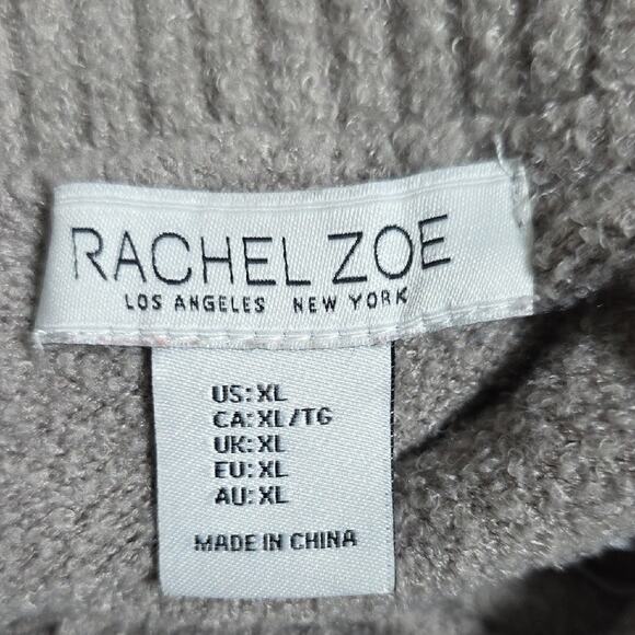 Rachel Zoe Womens Sz XL Gray Soft Cozy Neutral Ski Lodge Cowl Neck Sweater - Picture 3 of 9